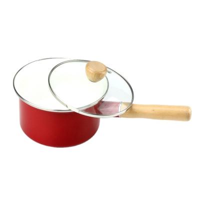 China Sustainable Original Factory Wholesale Milk Deep Enamel Pot Set Cookware enamel pan for sale