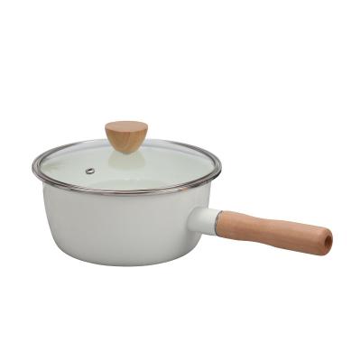 China Sustainable Wholesale 16Cm Tilted Single Handle Pot Cooking Pots Kitchenware Cookware Soup Pot for sale