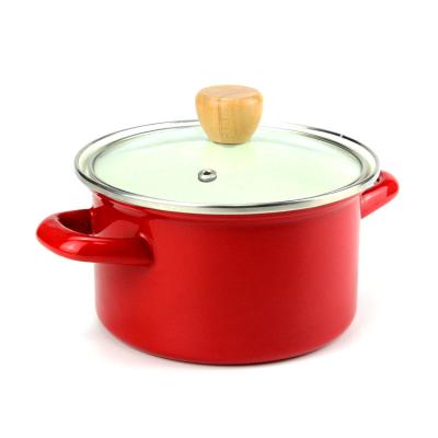 China Sustainable Hot Sale Customized Enamel Cooking Pots Set Non-Stick Enamel Wholesale for sale