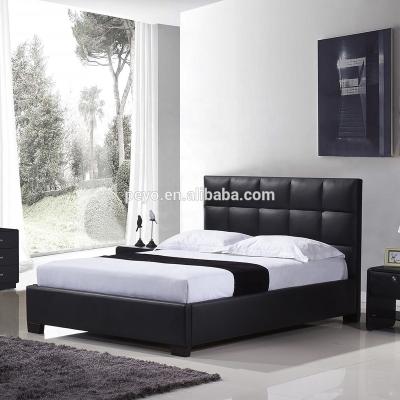 China Bed Frame Best Quality Low Price Soft Leather PVC Bed Style Queen Size Modern Padded Bed Frame for sale