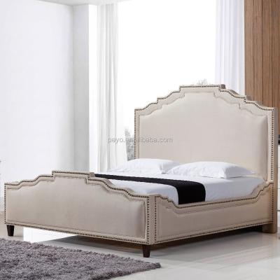 China Latest Euro Classic Style Chesterfield Fabric Soft Bed Beds K90 Bed Frame Soft Luxury Antique Bedroom Furniture for sale