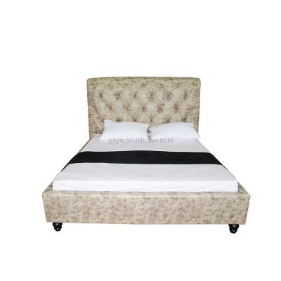 China Latest euro classic style king bed soft bed beds frame K83 soft luxury antique leather bedroom furniture for sale