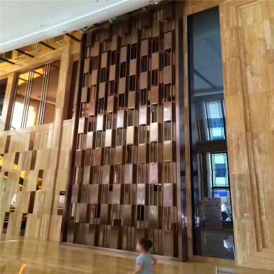 China Modern Huge metal screen for decorative panel in hotel or restaurant metal work project for sale