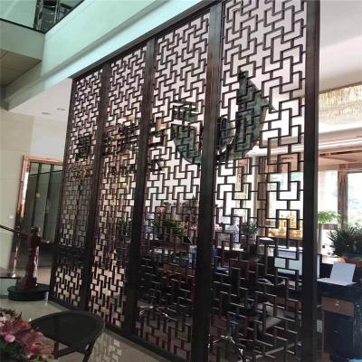 China Restaurant wall divider metal screen stainless steel room divider screen for sale