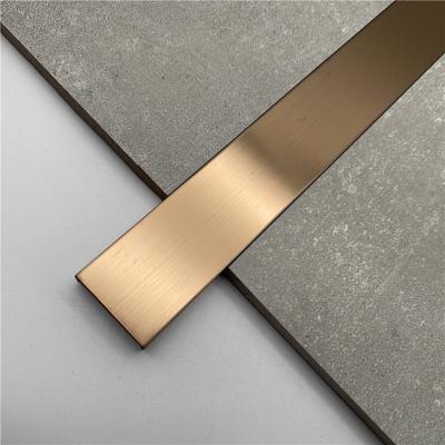 China Customized shape metal profiles interior decorative project silver tile trim for sale