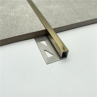 중국 Anti Rust Flat Trim 304 316 Stainless Steel Flat Tile Trim Ceramic Tile Strips For Wall Ceiling Decoration 판매용