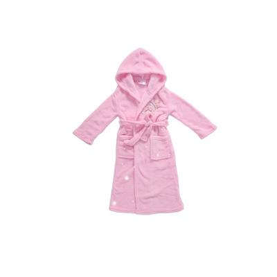 China 100% Polyester Made in China Top Quality Fleece Bathrobe Coral Baby Dots Design Night Sleepwear for sale