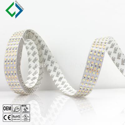 China Super Bright W+WW Warehouse CCT 3528 Adjustable Led Strip , Quad Array 3528 Led Strip Bi Color 480leds/m for sale