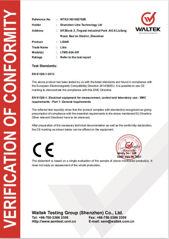 CE - Shenzhen Litra Technology Co., Ltd.