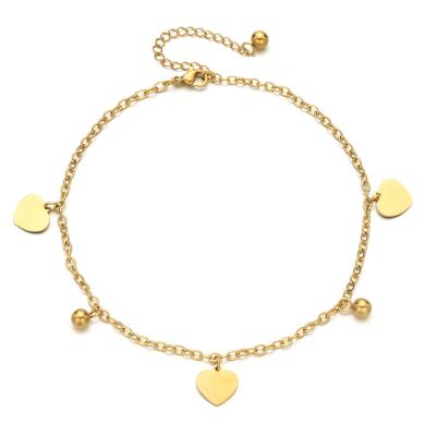 China Custom Qings FASHION DIY Anklet Gold Naked Anklet Jewelry Bracelet Can Be Matched With Charm Gold Plated Ladies Stainless Steel Anklet for sale