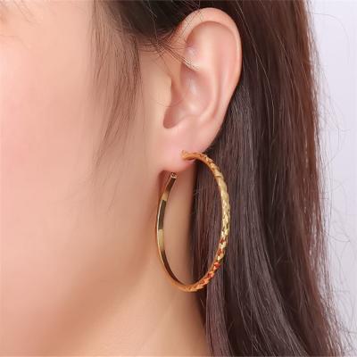 China Qings 2020 FASHIONABLE Hot Sale Simple Design 18K Gold Plated Stainless Steel Stud Earrings for sale