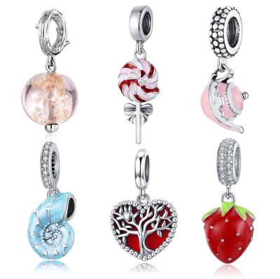 China Fast shipping TRENDY in stock 925 Sterling Silver Charms Silver Pendant for jewelry making for sale