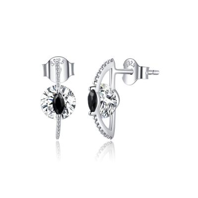 China Qings FASHIONABLE Newcomers 925 Sterling Silver Korea Small Black Stud Women's Stone Earrings for sale