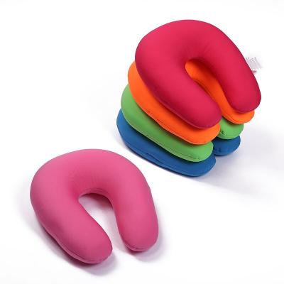 China Factory Wholesale PORTABLE U Shape Foam Bean Soft Travel Portable Neck Pillow for sale