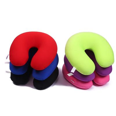 China PORTABLE Promotional Foam Bean Big Soft Travel Portable Neck Support U Shape Pillow for sale