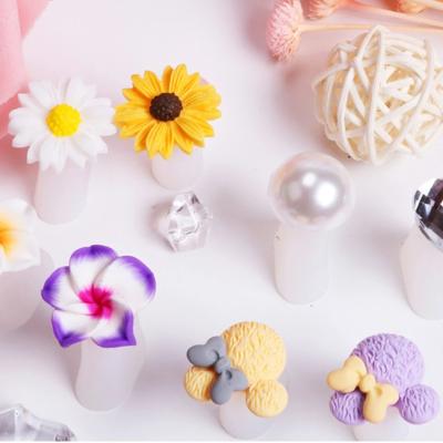 China 2021 Hot Sale 8pcs Flower Water Drop Bead Silicone Toe Separators DIY Material Eco-friendly Nail Art Tools for sale