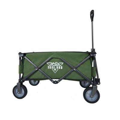 China OEM/ODM Portable Folding Beach Cart With Cup Holders Lightweight Outdoor Camping Trolley Folding Picnic Utility Cart for sale