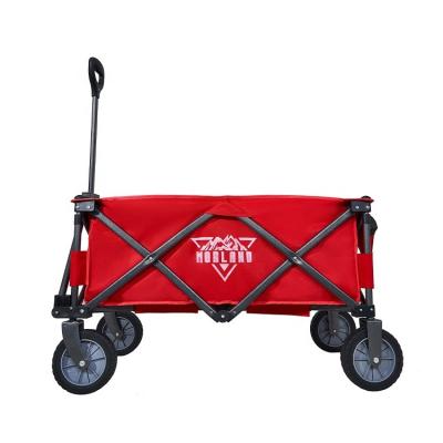 China TMFW001 Beach Camping Picnic Folding Cart Outdoor Service Cart With Cup Holders Lightweight Garden Trolley for sale