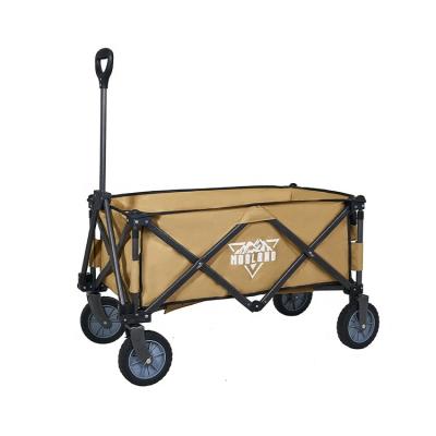 China Beach Garden Folding Cart With Cup Holders Picnic Cart Camping Sports Folding Outdoor Beach Cart for sale