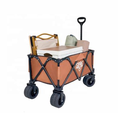 China Best Selling Portable Beach Picnic Wagon Folding Garden Cart With 7 Inch PU Wheels Folding Camping Outdoor Cart for sale