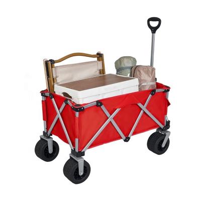 China Beach Folding Outdoor Cart With 7 Inch Wide Wheels Portable Camping Cart All Terrain Garden Heavy Duty Cart for sale