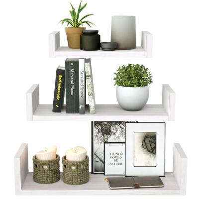 China Hot Sale Wall Mounted Home Decor Wood Shelf Wall Shelf Eco-friendly Storage for sale