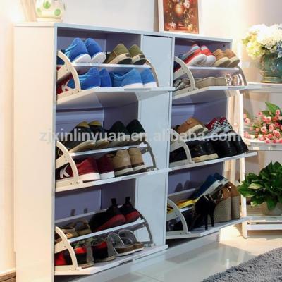 China Eco-friendly Simple Living Room Wood Narrow Bedroom Door Shoe Rack Fashion Wooden Shoe Cabinet for sale