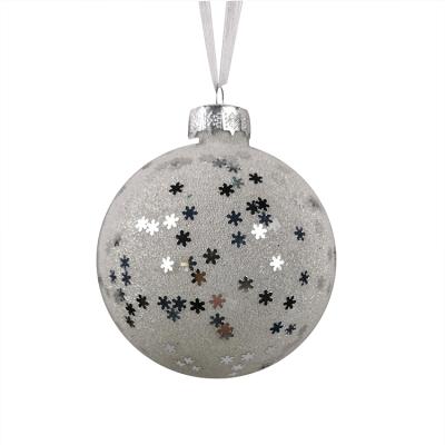 China Hot Sale Glass Christmas Tree Baubles 8cm Glass Ball Decorative Hanging Ornaments From Europe Chinese Supplier for sale