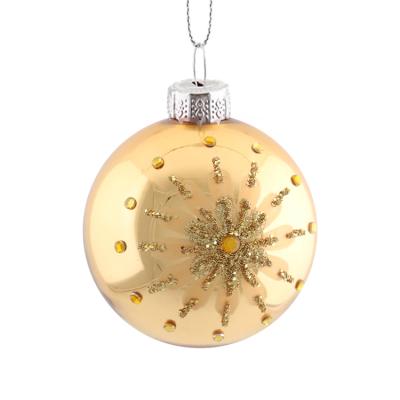 China China Factory Shiny Glass Christmas Ball Decoration Christmas Tree Ornaments for sale