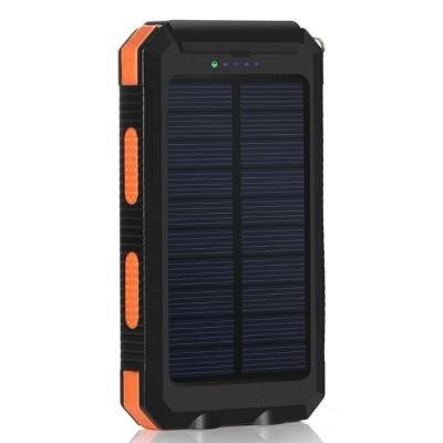 China Factory Wholesale High Capacity Dual USB Solar Power Bank Led Battery Charger Mobile Phone Solar Charger for sale