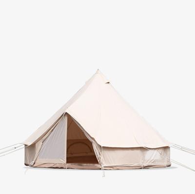 China Straight Tie Type 4 Season Ultralight Waterproof Aluminum Dome Anti-UV Outdoor Brown Wedding Party Teepee Indian Camping Tent for sale