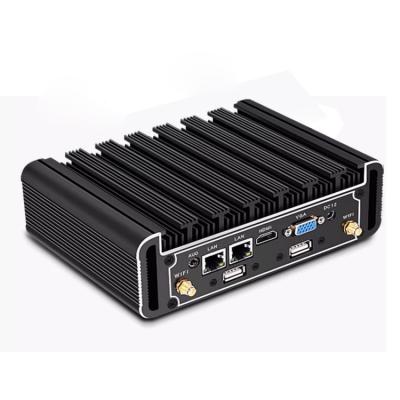 China Fanless Intel Core I7 Mini Pc Ram 64Gb Ssd Windows7 4G Wifi Rugged Industrial Aluminum Case Box Computer for sale