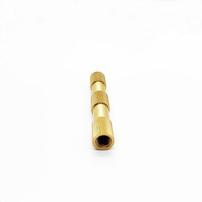 China Heavy Industry Precision High Quality Fastener Insert Knurled Cylindrical Nut CNC Parts Threaded Spinning Knurled Brass Nut for sale