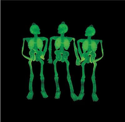 China Funny Educational Toy 4.5 Inch Glow-in-the-Dark Halloween Skeletons  Fun Colorful Toys  Birthday Party Favors for Children for sale