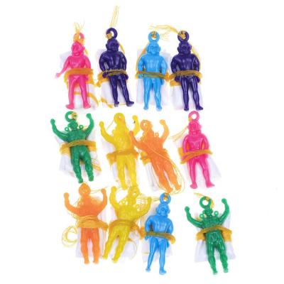 China Funny Educational Toy Mini Paratroopers with Parachutes Vinyl Parachute Men Toy in Assorted Colors Durable Plastic Army Guys Fun Parachute Party Favor for sale