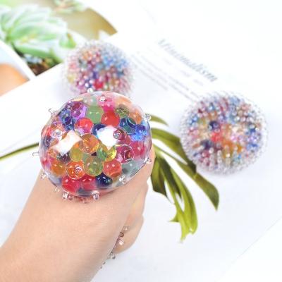 China Funny Educational Toy 2.4 Inch Colorful Grape Spiky Balls Squeezing Joy Decompression Toy Squeezing Ball Fun Gift Funny Toys For Children for sale