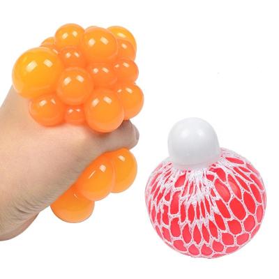 China Funny Educational Toy Hot Sale 2.4 Inch Colorful Grape Balls Squeezing Joy Decompression Toy Squeezing Ball Fun Gift Funny Toys For Children for sale