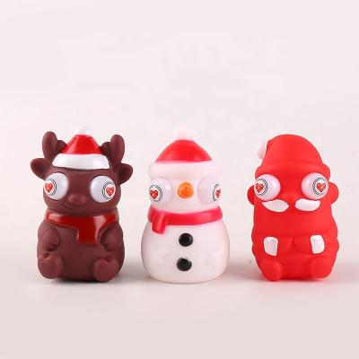 China Funny Educational Toy Christmas Santa Claus Elk with Pop Out Eyes Fun Squeeze Stress Relief Toys for Kids Fun Birthday Party Favors for Boys and Girls for sale