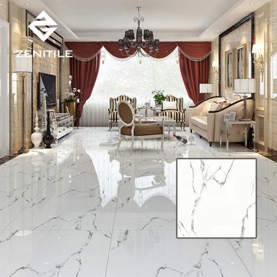 China Hot sale 60x60 CLASSIC hot sale cheap price super white Carrara porcelain floor tiles wholesale white marble floor tiles for sale