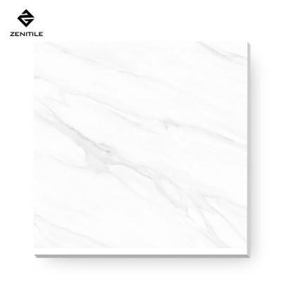 China Cheap modern hot sale glazed polished white ceramic tile glazed porcelain tile for bathroom/pool ink tile for sale