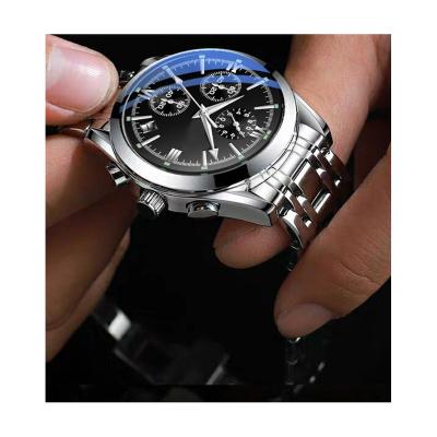 China Automatic Mens Stainless Steel Date Whole Calendar Sports Stopwatch Waterproof Watch for sale