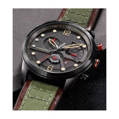 China Latest Automatic Date Mens Stainless Steel Case Calendar Stopwatch Leisure Quartz Wrist Watch for sale