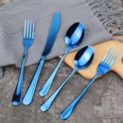 China Durable Titanium Rainbow 72pcs Travel Cutlery Set Luxury Black Gold Reusable for sale