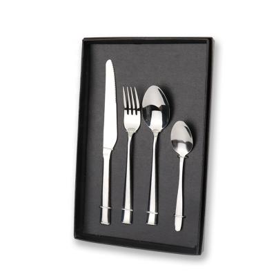 China Sustainable Wholesale Luxury Hand Polish Sliver Eco - Friendly Stainless Cutlery Set for sale