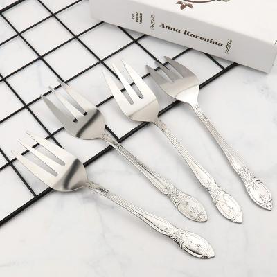 China Sustainable Wholesale Portable Stainless Steel Spoon And Fork Fruit Fork Cutlery for sale