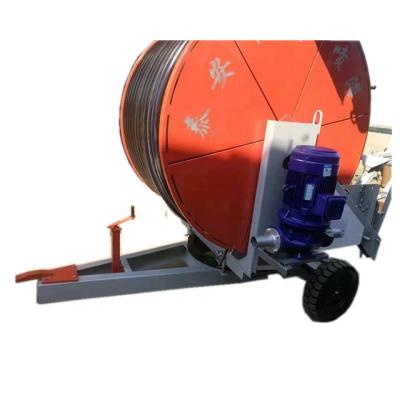 China Reliable structure and stable operation hose reel suction irrigation machine with pump for sale