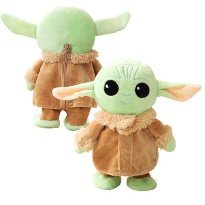 China 2021 Hot Sale 7.9INCH/20CM Electric Cartoon Toy Talk Toy Plush Toys That Bow And Talk Baby Yoda Doll Best Handmade Model Plush Doll for sale