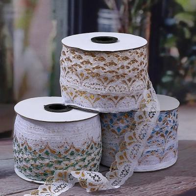 China Wholesale New Design 2021 Factory Cheap Viable Prices Nylon Multicolor Lace Fabric Trim Wide 3cm for sale