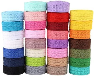 China Low Moq Sustainable Wholesale 600yards/roll 22mm Mesh Embroidery Lace /Lace 100% Nylon Fabric for sale