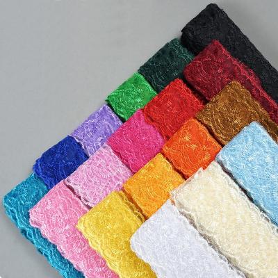 China Water Soluble High Quality10 Yards Colorful Lace Ribbon Strip 40MM Lace Trim DIY Embroidered For African Sewing Decoration Lace Fabric for sale